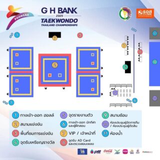 📣แผนผังสนาม

การแข่งขัน G H Bank เทควันโดชิงชนะเลิศแห่งประเทศไทย ประจำปี 2568 ประเภทพุมเซ่

ในระหว่างวันที่ 17-19 ตุลาคม 2568  ณ ไอส์แลนด์ฮอลล์  ศูนย์การค้าแฟชั่นไอส์แลนด์ 👇🏻