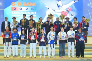 ภาพบรรยากาศการแข่งขัน G H Bank เทควันโดชิงชนะเลิศแห่งประเทศไทย  ประจำปี 2569 ประเภทต่อสู้  ในวันสุดท้าย วันที่ 30 มีนาคม 2569 ณ อาคารนนทบุรียิมเนเซียม  สนามกีฬาองค์การบริหารส่วนจังหวัดนนทบุรี👇🏻